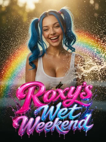 Roxy's Wet Weekend poster, a series on Candy AI Shorts